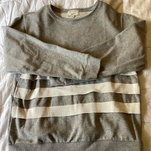 MAISON KITSUNE grey with white ribbon Sweatshirt